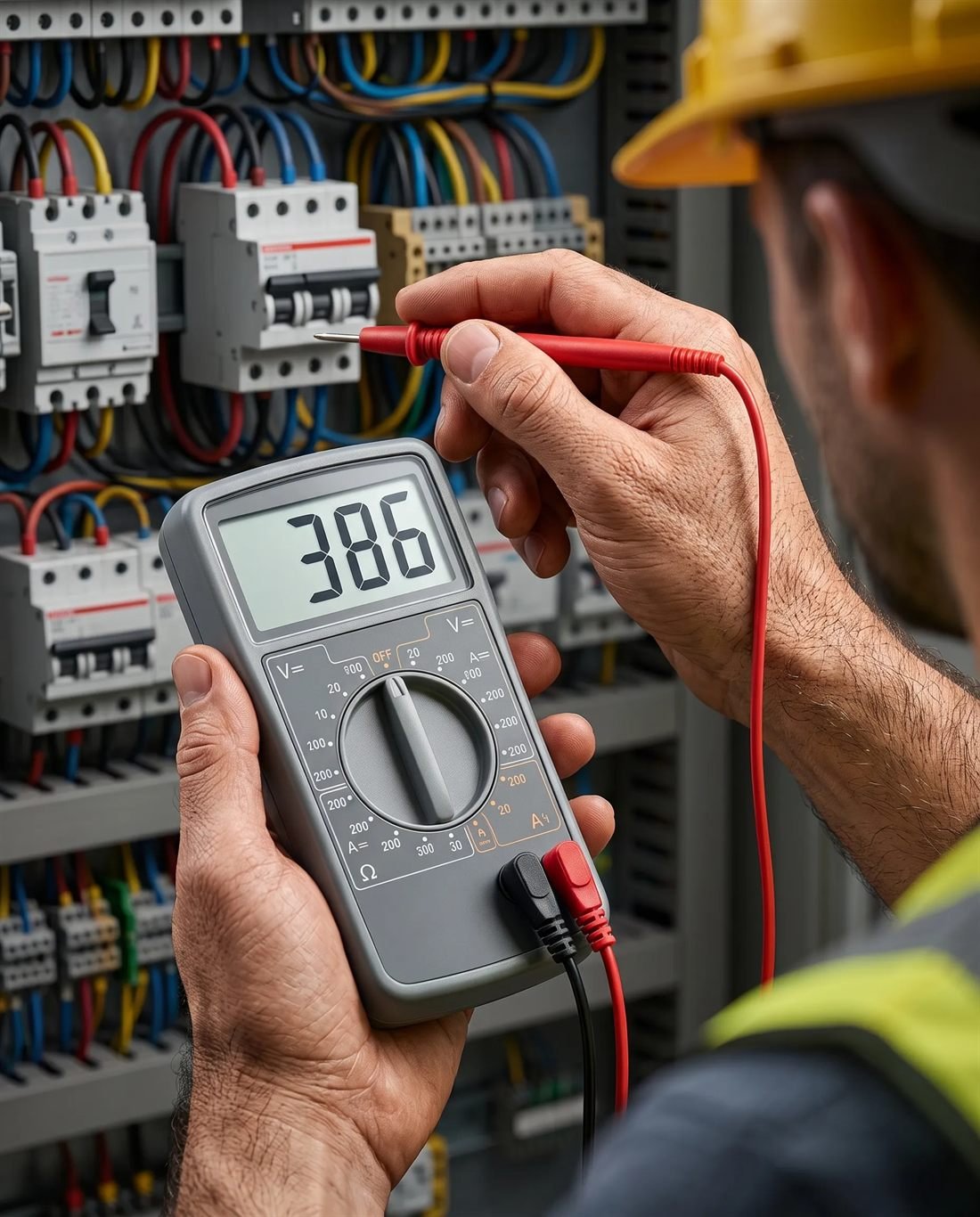 Engenheiro elaborando laudo e projeto elétrico técnico